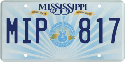 MS license plate MIP817