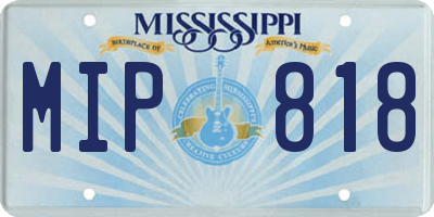 MS license plate MIP818