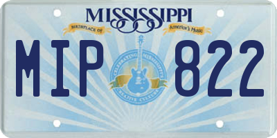 MS license plate MIP822