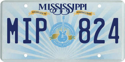 MS license plate MIP824