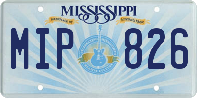 MS license plate MIP826