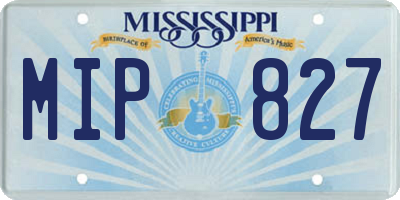 MS license plate MIP827