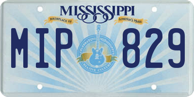 MS license plate MIP829