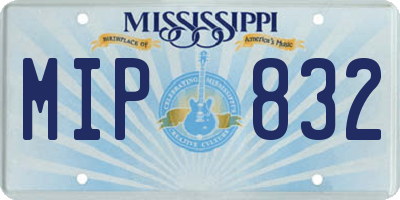 MS license plate MIP832