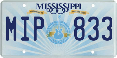 MS license plate MIP833