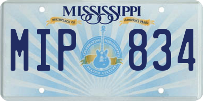 MS license plate MIP834
