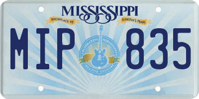 MS license plate MIP835