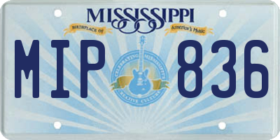 MS license plate MIP836