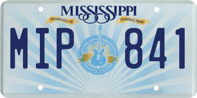 MS license plate MIP841