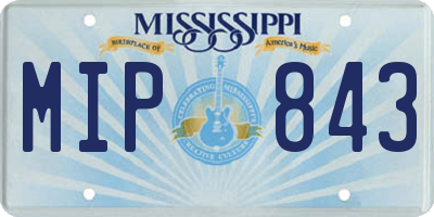 MS license plate MIP843