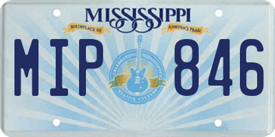 MS license plate MIP846