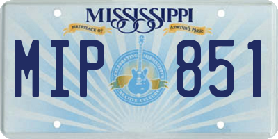 MS license plate MIP851