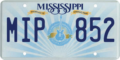 MS license plate MIP852
