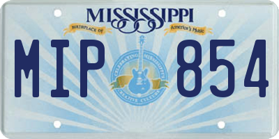 MS license plate MIP854
