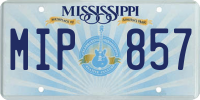 MS license plate MIP857