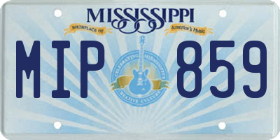 MS license plate MIP859