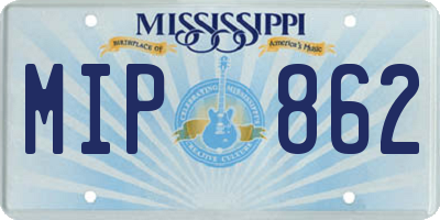 MS license plate MIP862