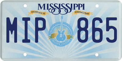 MS license plate MIP865