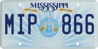MS license plate MIP866