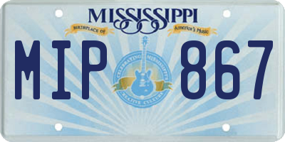 MS license plate MIP867