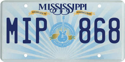 MS license plate MIP868