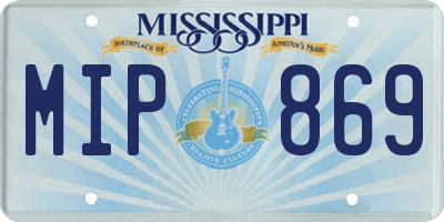 MS license plate MIP869