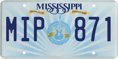MS license plate MIP871