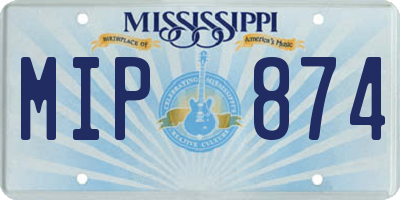 MS license plate MIP874