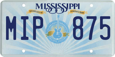 MS license plate MIP875