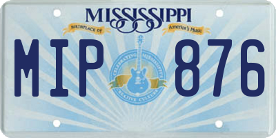 MS license plate MIP876