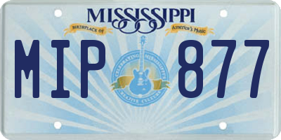 MS license plate MIP877