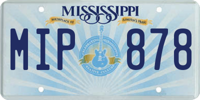 MS license plate MIP878