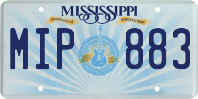 MS license plate MIP883