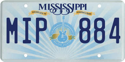 MS license plate MIP884