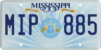 MS license plate MIP885