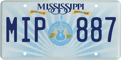 MS license plate MIP887