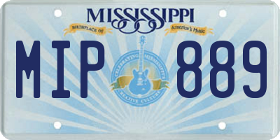 MS license plate MIP889