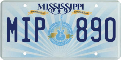 MS license plate MIP890