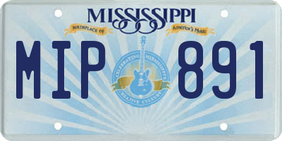 MS license plate MIP891
