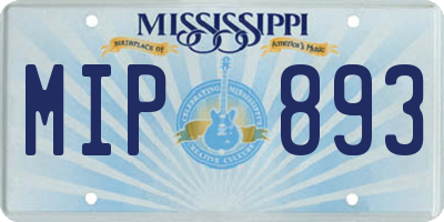 MS license plate MIP893