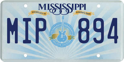 MS license plate MIP894