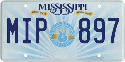MS license plate MIP897