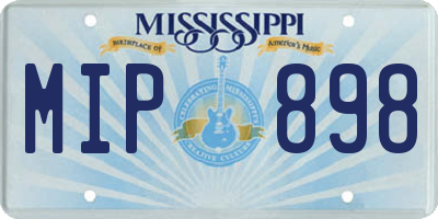 MS license plate MIP898