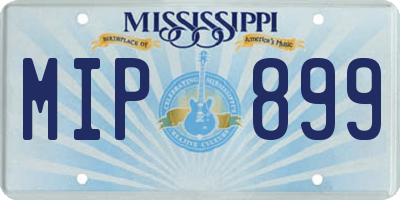 MS license plate MIP899