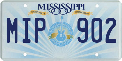 MS license plate MIP902