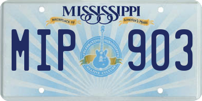 MS license plate MIP903