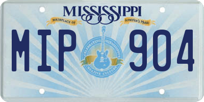 MS license plate MIP904