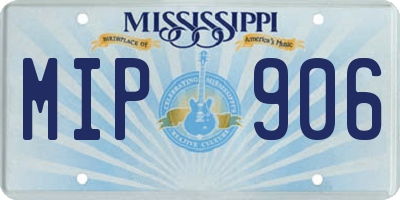 MS license plate MIP906