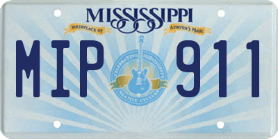 MS license plate MIP911