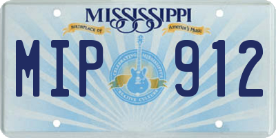 MS license plate MIP912